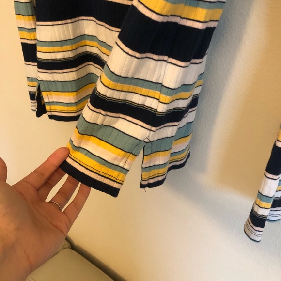 Anthro. | Evan Top in Yellow Green Stripe - Picture 5 of 7